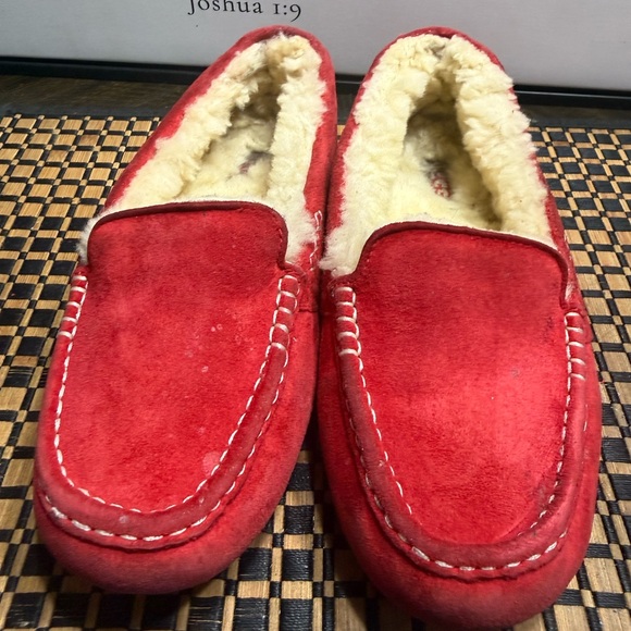UGG Shoes - UGG Women's Red Suede Loafers SZ 7- Box 15